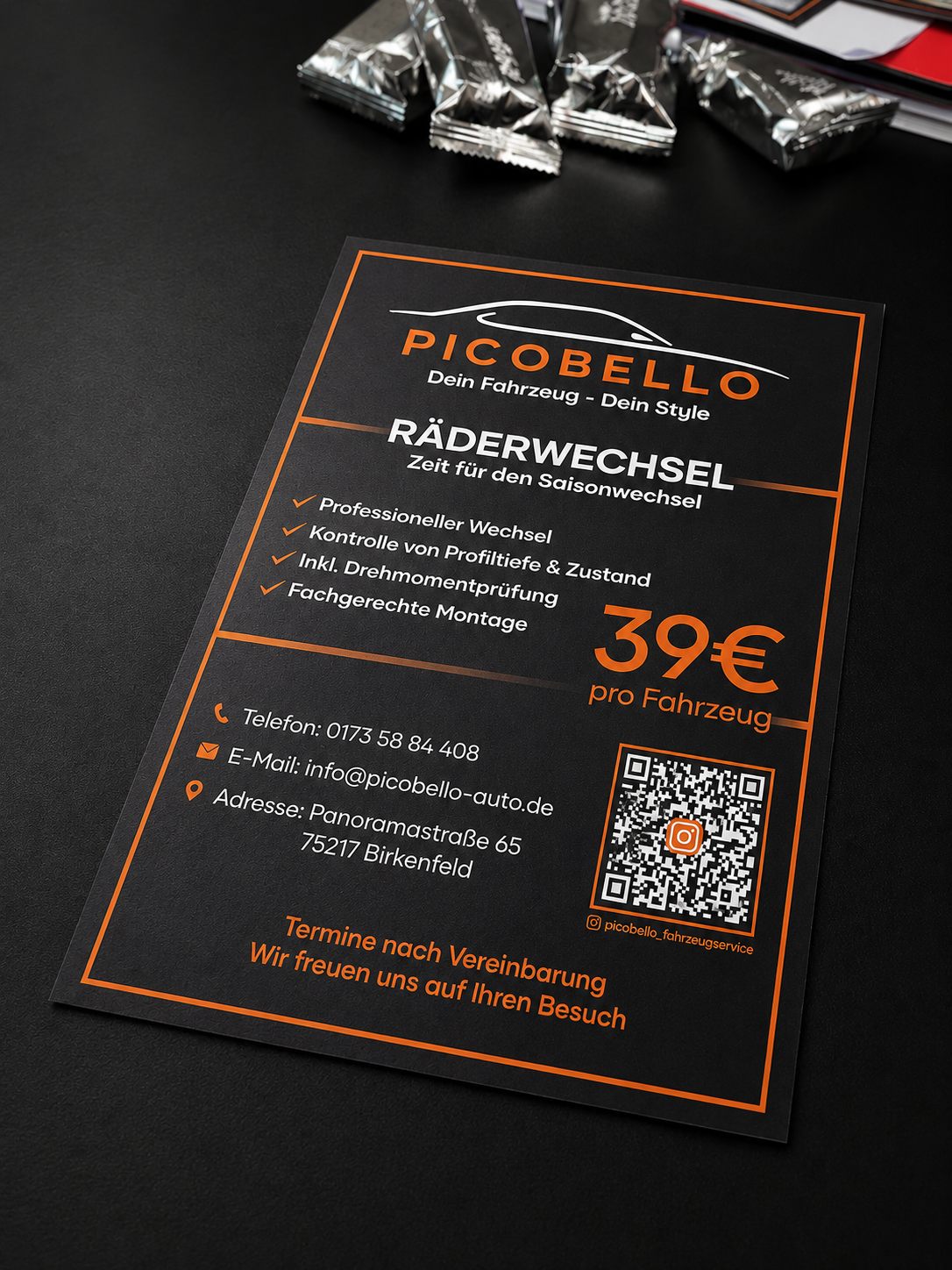 Flyer-Gestaltung und Druck für Picobello